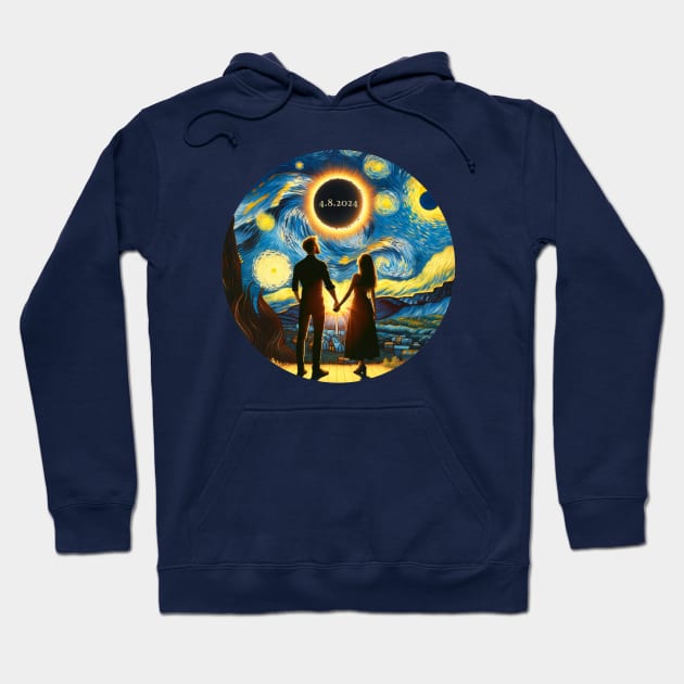 Eclipse 2024 Shirt Van Gogh Eclipse Tshirt Total Solar Eclipse Shirt April 8 2024 Tee Eclipse 2024 Matching Couple Eclipse Hoodie by HoosierDaddy